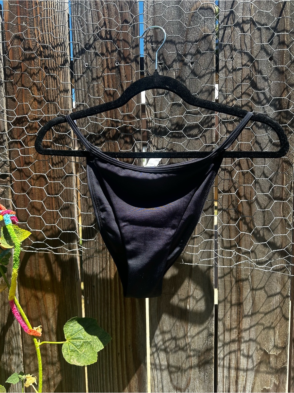Black High-Cut Bikini Bottom